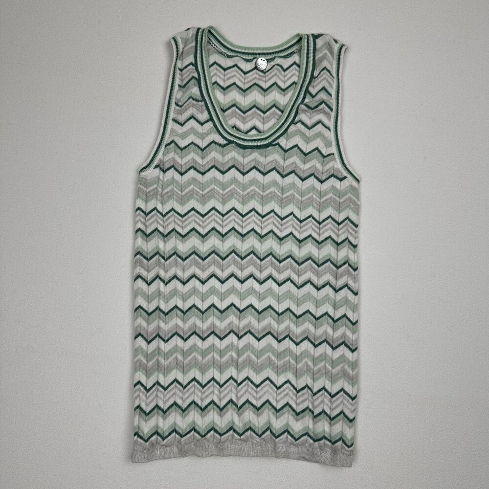 Margaret O'Lery Chevron Stripe Ribbed Sweater Tank‎